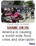 Thirty people a minute are dying of starvation in a world where half the worlds population lives on less than $2 a day, and we are causing it.